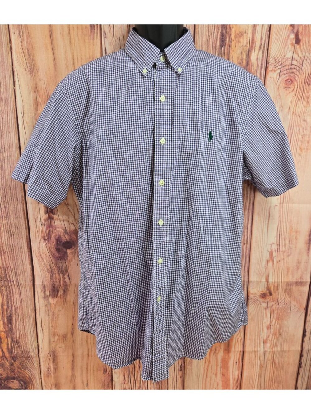 Ralph Lauren Purple Gingham Short Sleeve Shirt Large